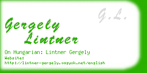 gergely lintner business card